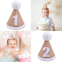 Adorable Burlap Number Hat for Special Birthdays