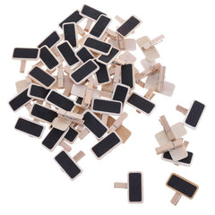 10pcs Mini Blackboard Wooden Clip Memo Folder Photo Clips Message Notes