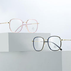 Square Frame Clear Lens Glasses Minimalist Anti Eyewear