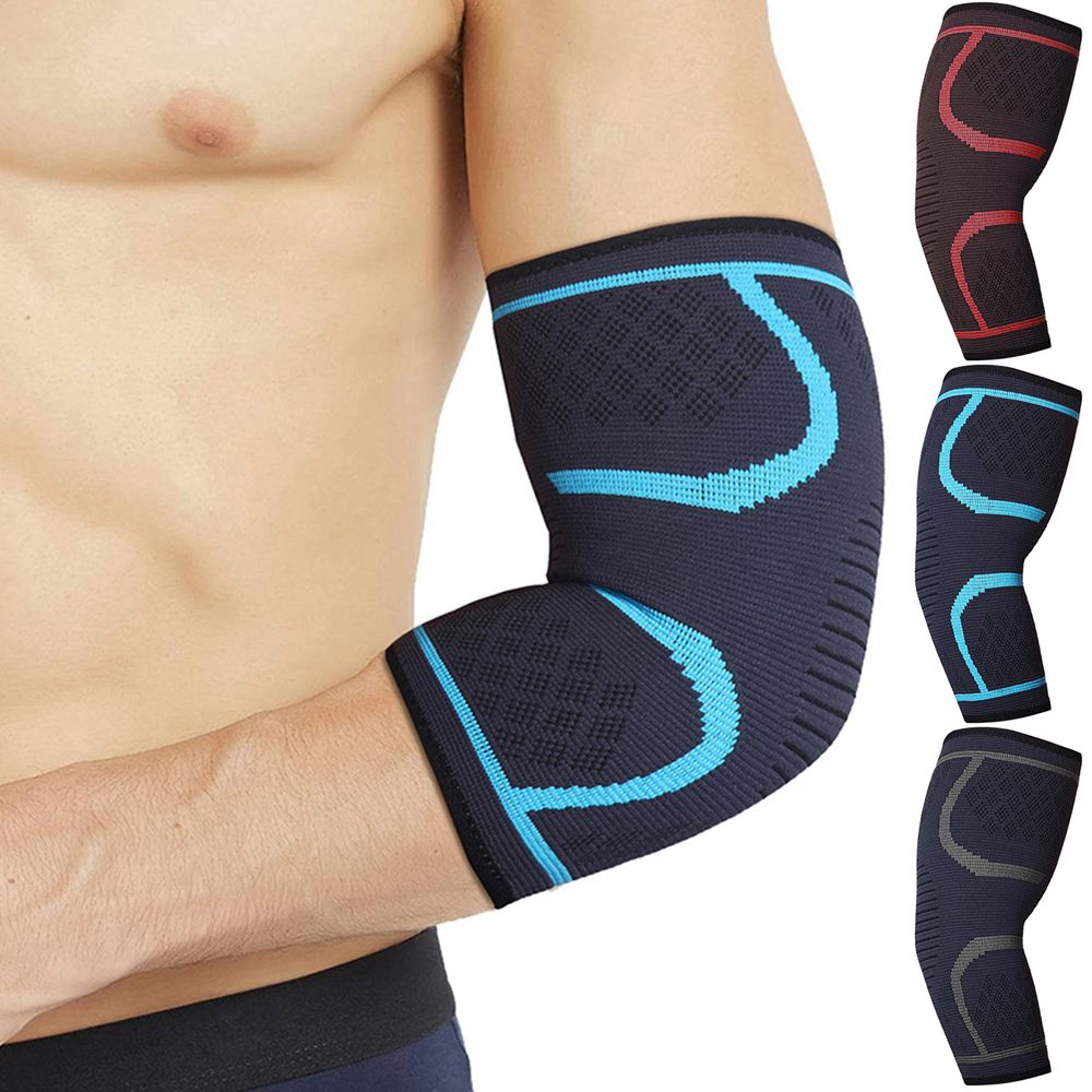 Elbow Compression Support Pads Arm Sleeve Brace for Gym Basketball