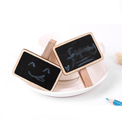 10pcs Mini Blackboard Wooden Clip Memo Folder Photo Clips Message Notes