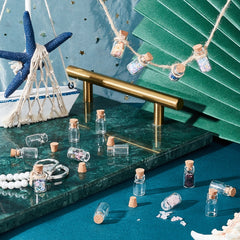 50pcs Mini Glass Bottles 1.5ml Small Jars With Cork Stoppers Wish Favor Bottles