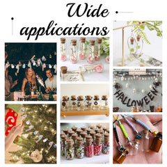 50pcs Mini Glass Bottles 1.5ml Small Jars With Cork Stoppers Wish Favor Bottles