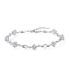 Girls Hollow Geometry Inlaid Zircon Adjustable Bracelet Kids