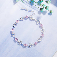 Heart-Shaped Zircon Bracelet Kids Accessories