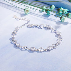 Heart-Shaped Zircon Bracelet Kids Accessories