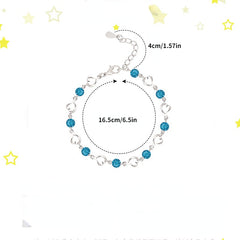 Heart-Shaped Zircon Bracelet Kids Accessories