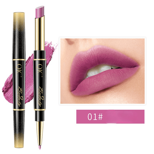 5-in-1 Lip Liner Lipstick Duo Matte Hydrating Double Ended Stick