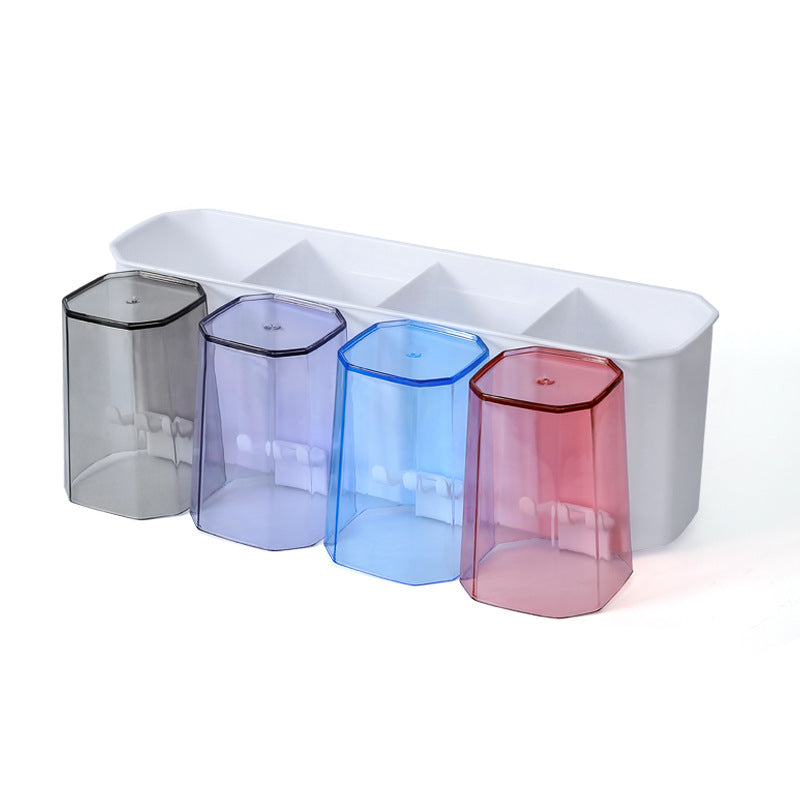 Wall Toothbrush Holder Bathroom Storage Box Organizer Shelf