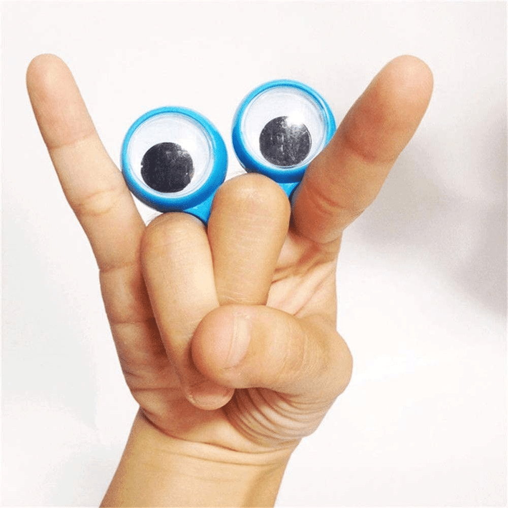 30 Pcs Eye Finger Puppets Plastic Rings With Wiggle Eyes Fun Party Games