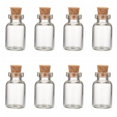 Glass Jar Bead Containers With Cork Stopper Clear Wishing Bottle