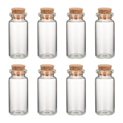 Glass Jar Bead Containers With Cork Stopper Clear Wishing Bottle