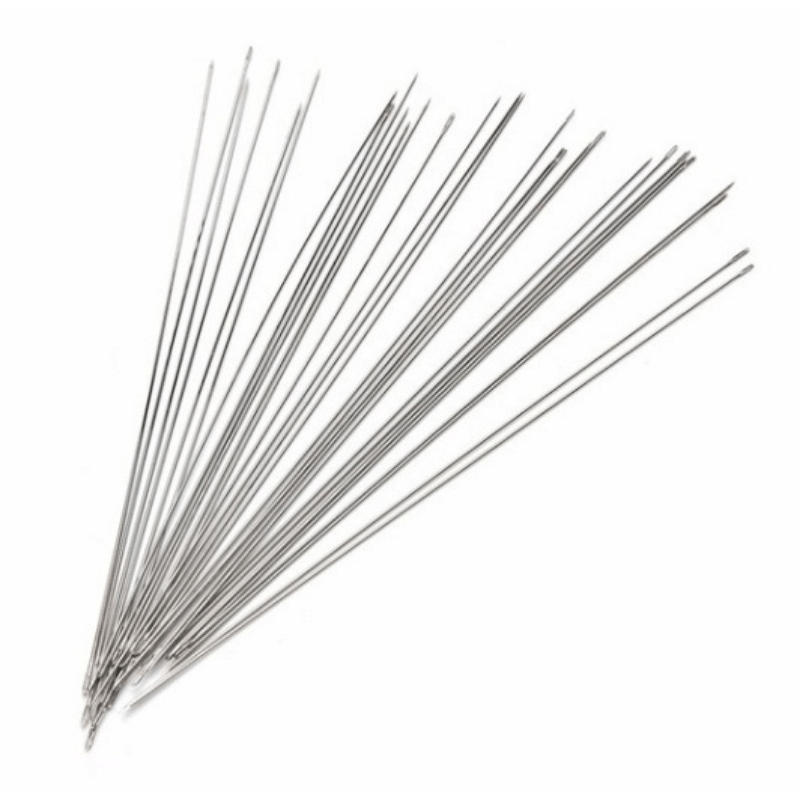28Pcs Stainless Steel Beading Needles Thread Tools Jewelry Making