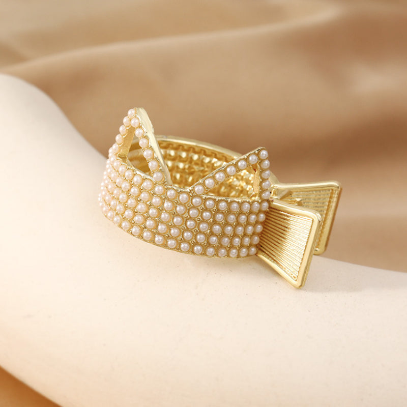 Rhinestone Ponytail Hair Claw Clip Metal Barrette Decorative Accessories