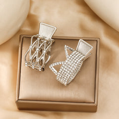 Rhinestone Ponytail Hair Claw Clip Metal Barrette Decorative Accessories