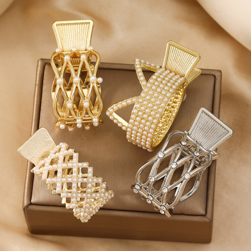 Rhinestone Ponytail Hair Claw Clip Metal Barrette Decorative Accessories