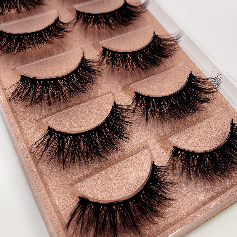 5 Pairs Fluffy 3D Mink Lashes - Natural & Reusable - Perfect Gift for Her