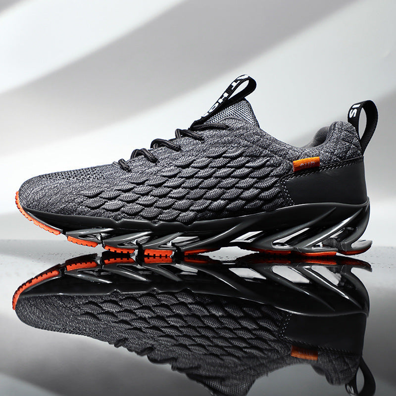 Men's Fish Scale Blade Sneakers Lightweight Breathable Sport Shoes