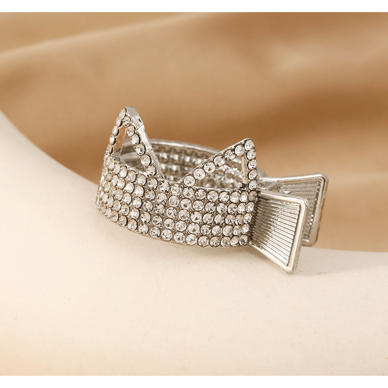 Rhinestone Ponytail Hair Claw Clip Metal Barrette Decorative Accessories