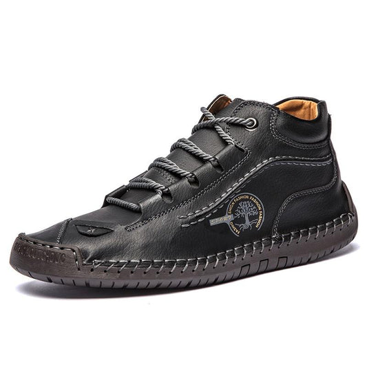 Men's Ankle Boots Stitching Outdoor Durable Non Slip Walking Shoes