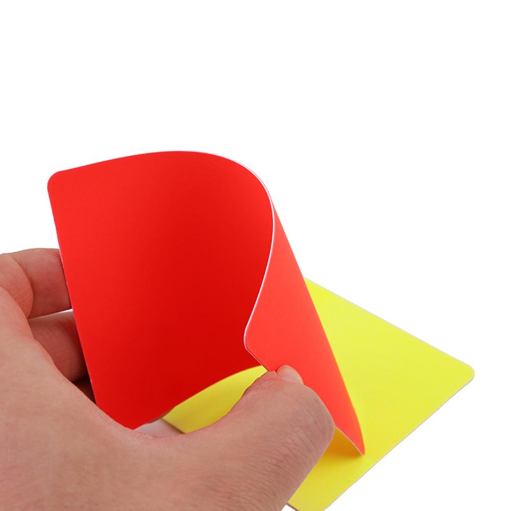 4pcs PVC Soccer Referee Cards for Football Match Training
