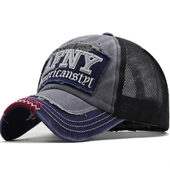Vintage Washed Cotton Letter AFNY Embroidery Baseball Cap
