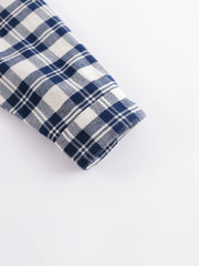 Boys Lapel Plaid Shirts Tops Kids Clothes