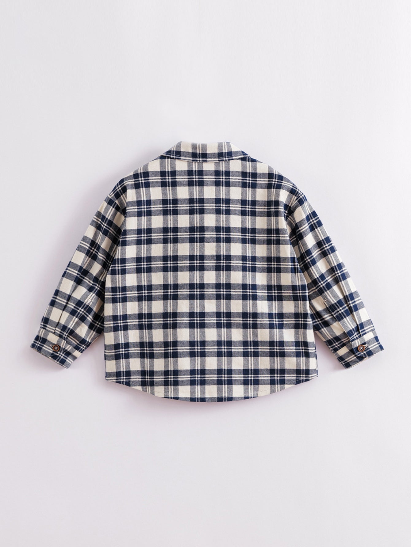 Boys Lapel Plaid Shirts Tops Kids Clothes