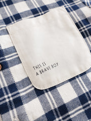 Boys Lapel Plaid Shirts Tops Kids Clothes
