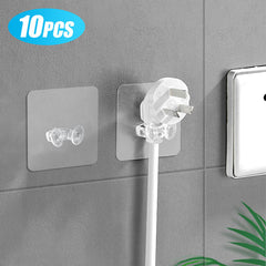 10Pcs Self Adhesive Power Cord Hooks for Wall