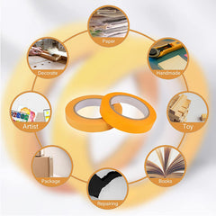 18m Yellow Masking Tape Adhesive Tape Textured Paper Hand Tear
