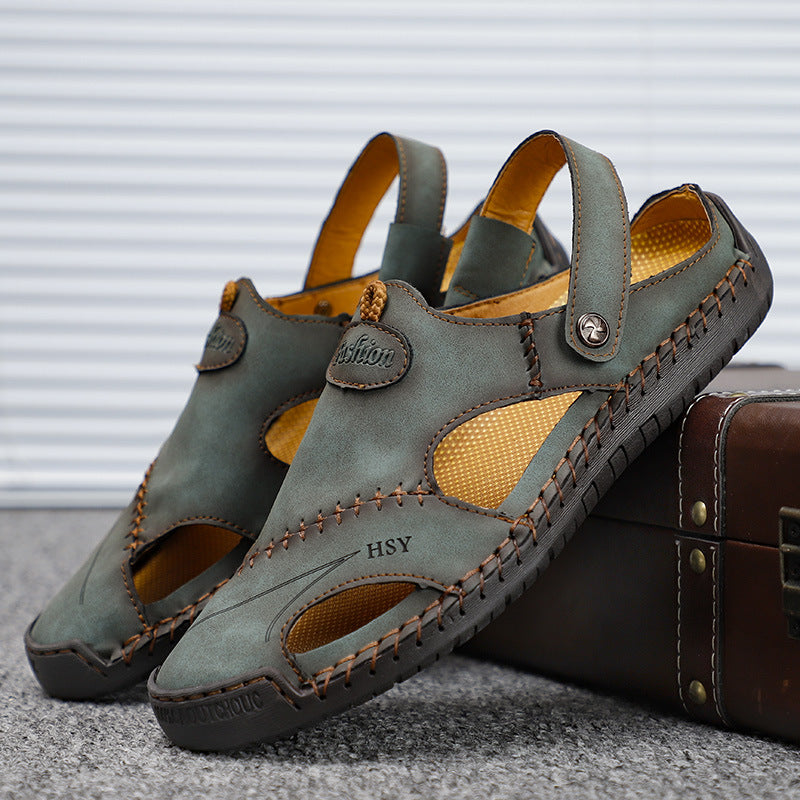 Men's Stitched Outdoor Casual Beach Slippers
