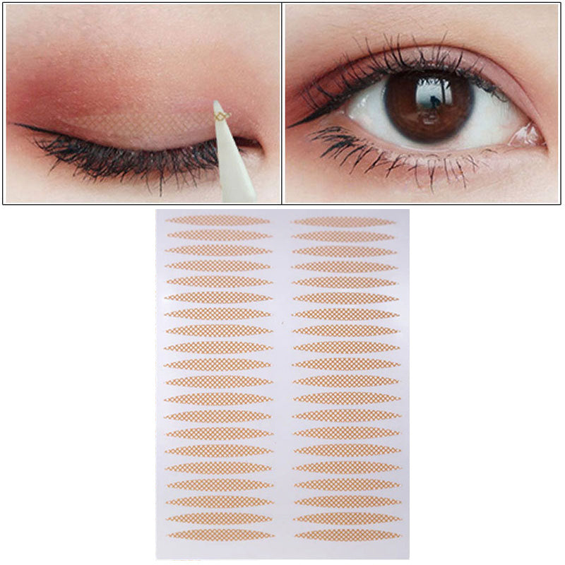 200Pcs Invisible Eyelid Sticker Lace Eye Lift Strips Double Eyelid Tape Adhesive