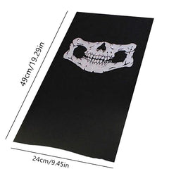 Skull Print Windproof Neck Gaiter for Skiing Snowboarding Biking