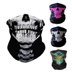 Skull Print Windproof Neck Gaiter for Skiing Snowboarding Biking