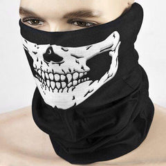 Skull Print Windproof Neck Gaiter for Skiing Snowboarding Biking