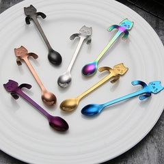 1pc Cat Spoons Flatware Coffee Drinking Tools Kitchen Gadget