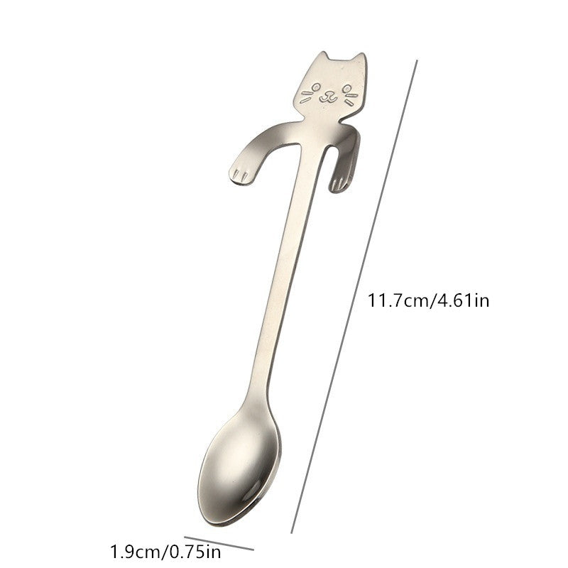 1pc Cat Spoons Flatware Coffee Drinking Tools Kitchen Gadget