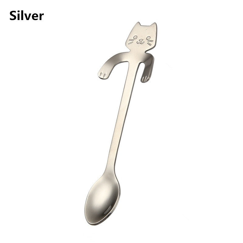 1pc Cat Spoons Flatware Coffee Drinking Tools Kitchen Gadget