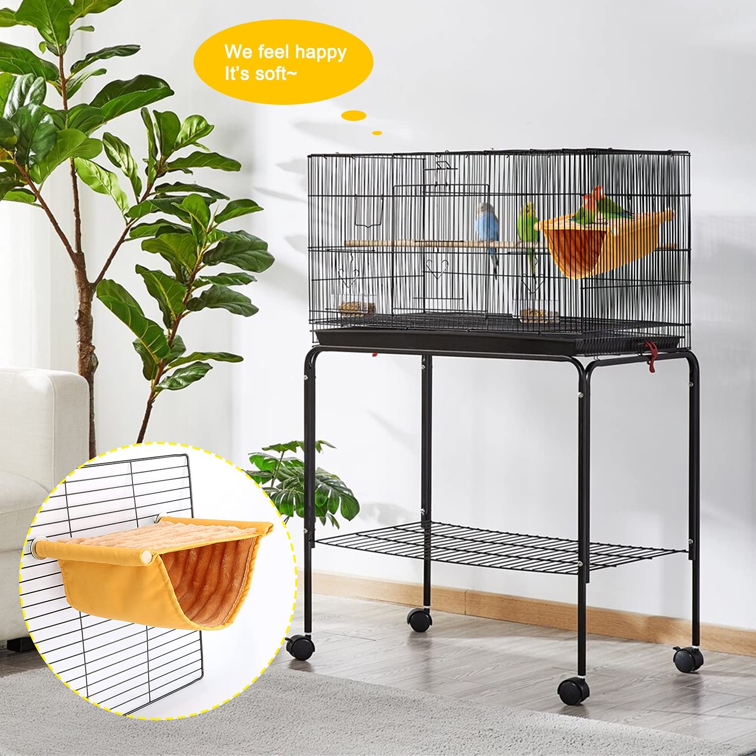 Winter Warm Bird Nest Bed Hammock Snuggle Hut Parrot House Tent Toy