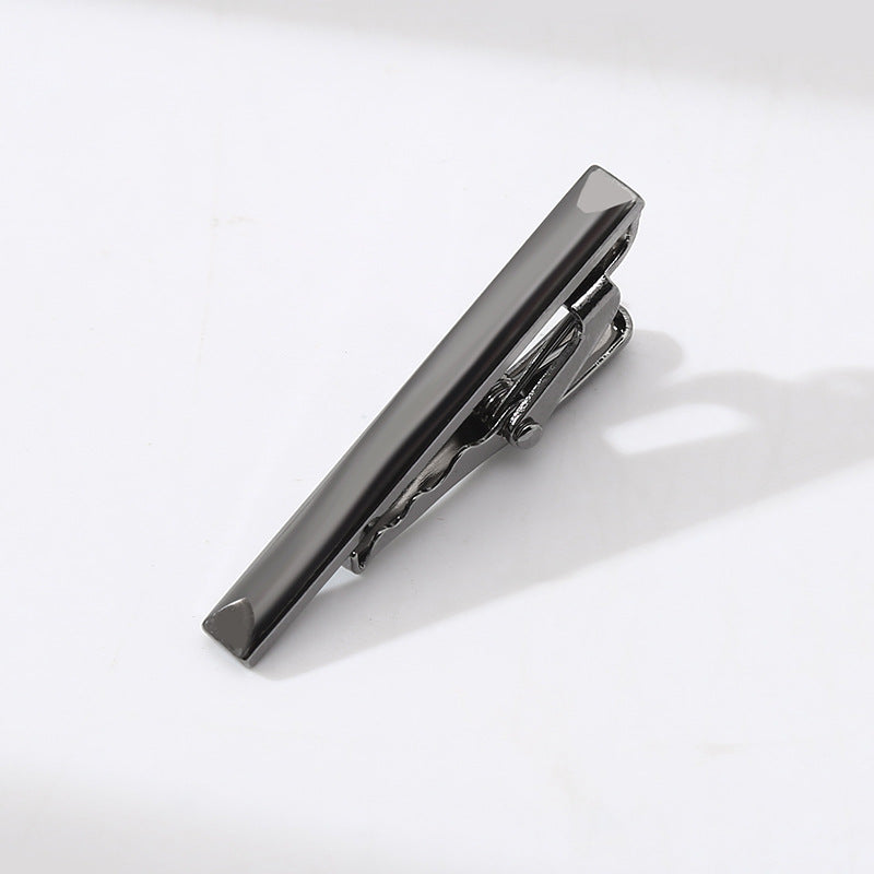 1pc Men's 4 Short Tie Clip Golden Silver Mirror Narrow Tie Special