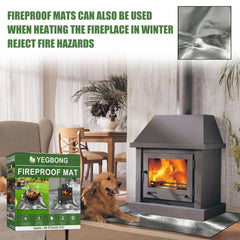 Outdoor Fireproof Mat High Temp Resistant Fiberglass BBQ Stove Mat