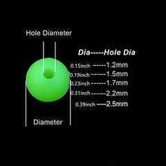 Luminous Hard Plastic Fishing Beads 4-10mm Tackle for Bait, Bracelet, Necklace
