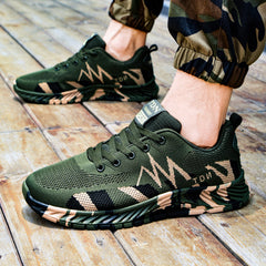 Women's Camo Trail Running Shoes Lace Up Outdoor Sneakers