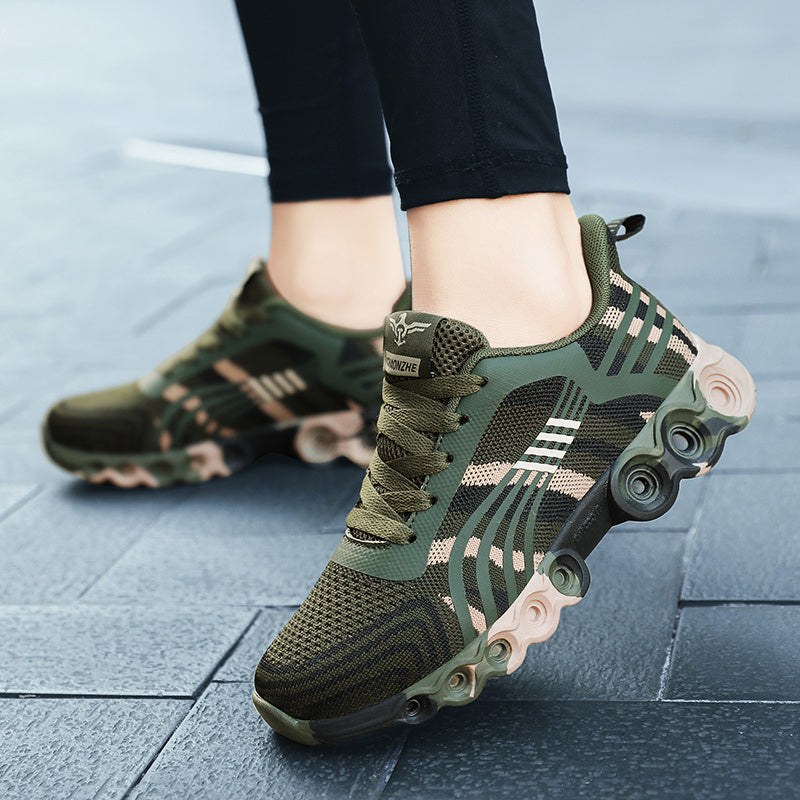 Thick Sole Camo Sneakers for Couple - Trail Running Sports Shoes