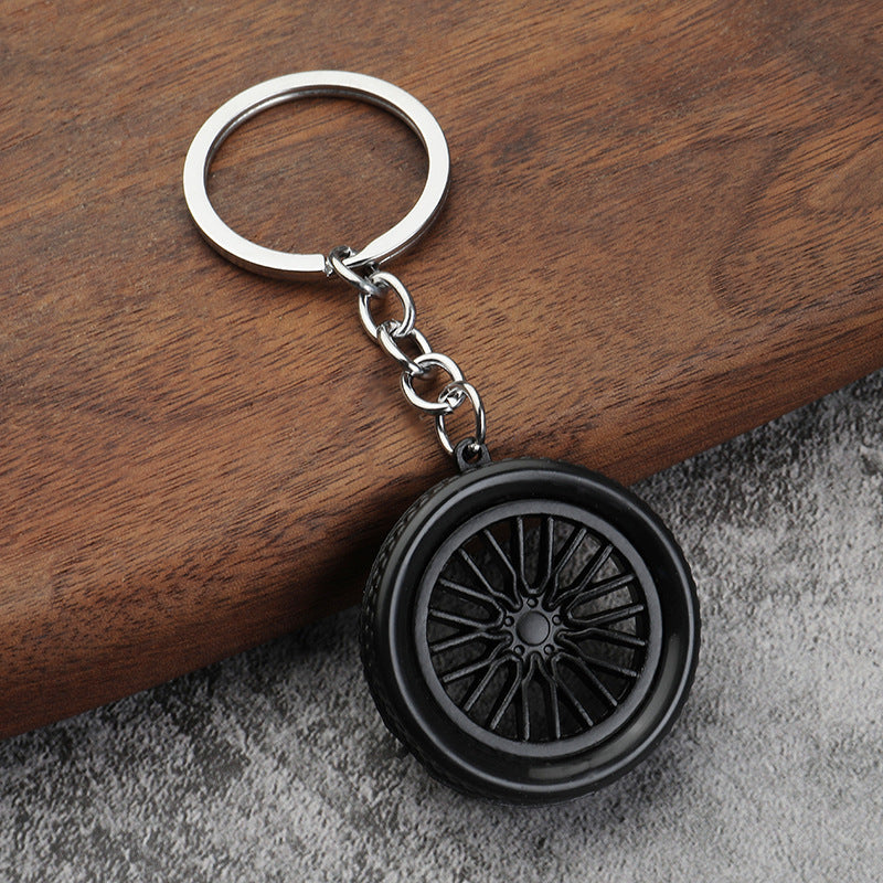 Car Tire Keychain Unique Backpack or Key Pendant