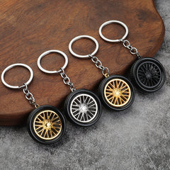 Car Tire Keychain Unique Backpack or Key Pendant