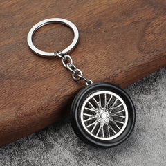 Car Tire Keychain Unique Backpack or Key Pendant