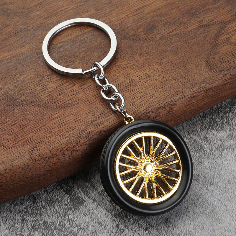 Car Tire Keychain Unique Backpack or Key Pendant