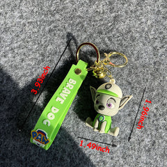 1pc Cartoon Keychain PVC Key Ring Backpack Ornaments Women Bag Pendant